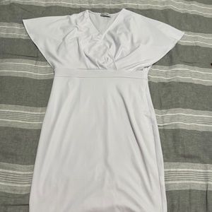 White V-neck dress